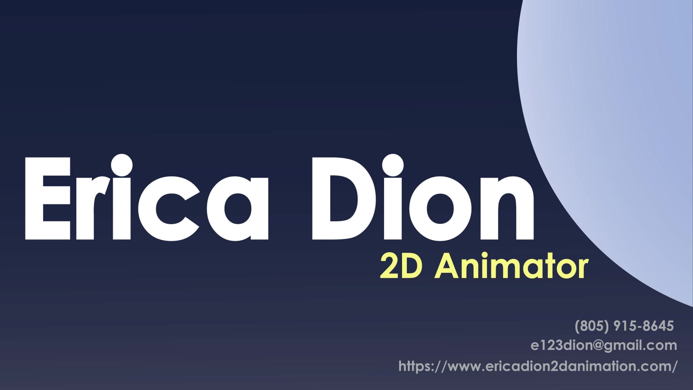 Erica Dion Demo Reel